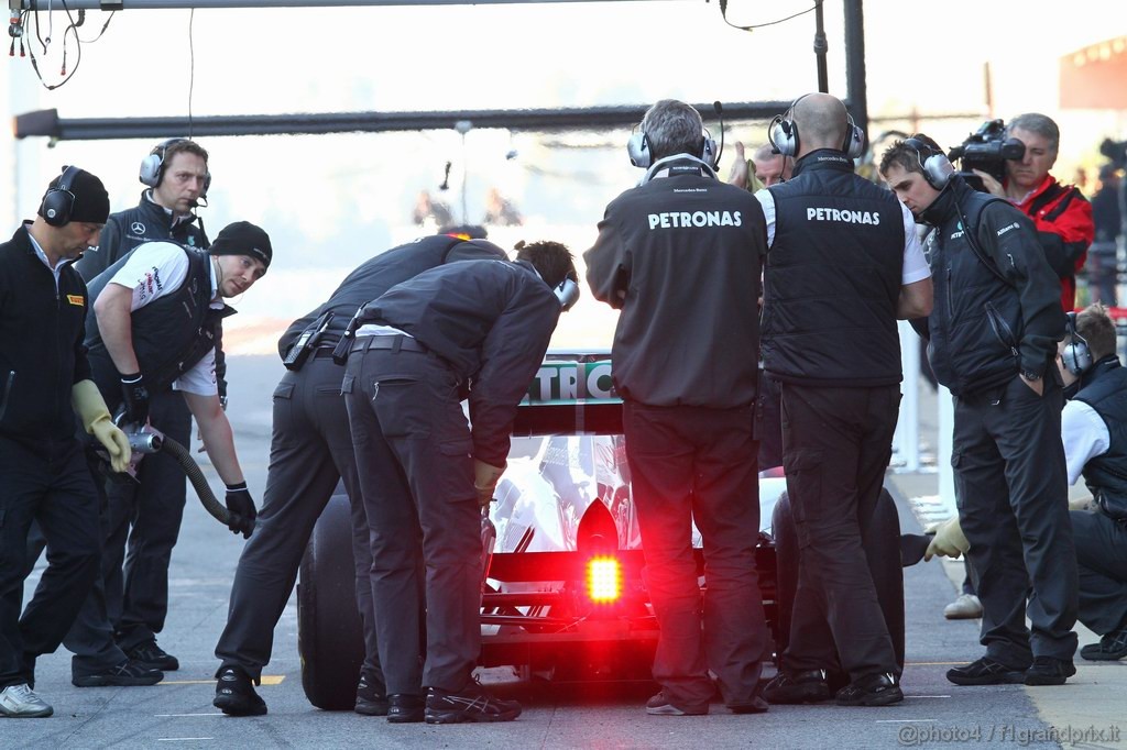 Barcelona Test Febbraio 2011, 19.02.2011- Mercedes GP Petronas F1 Team, MGP W02 