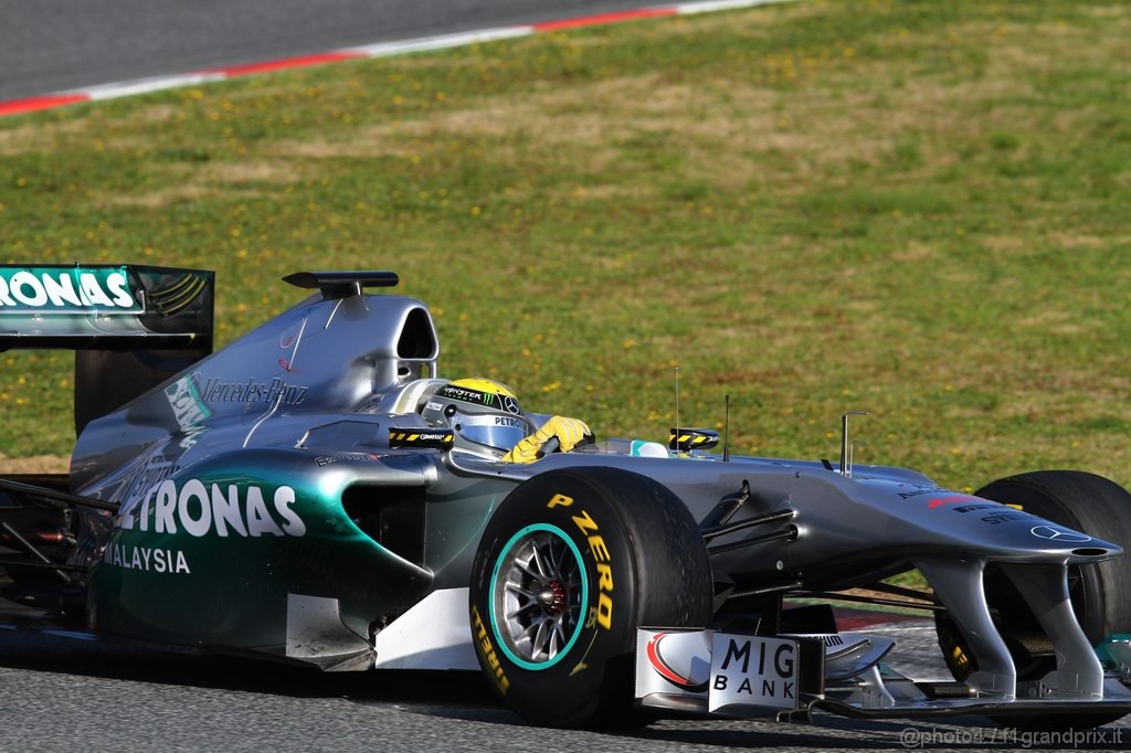 Barcelona Test Febbraio 2011, 19.02.2011- Nico Rosberg (GER), Mercedes GP Petronas F1 Team, MGP W02 