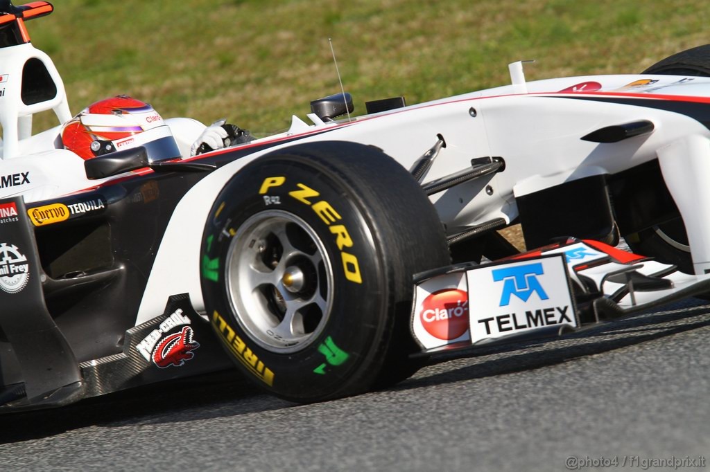 Barcelona Test Febbraio 2011, 19.02.2011- Kamui Kobayashi (JAP), Sauber F1 Team C30 