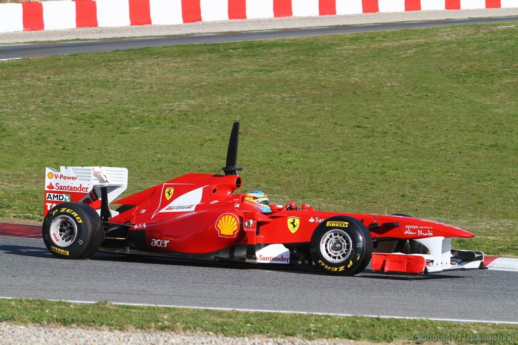 Barcelona Test Febbraio 2011, 19.02.2011- Fernando Alonso (ESP), Ferrari, F-150 Italia 