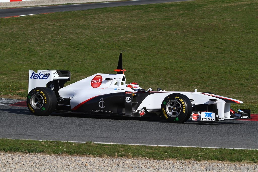 Barcelona Test Febbraio 2011, 19.02.2011- Kamui Kobayashi (JAP), Sauber F1 Team C30 