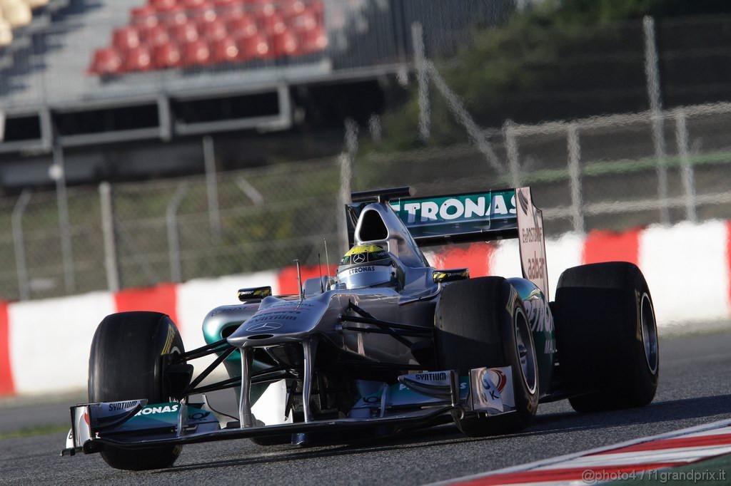 Barcelona Test Febbraio 2011, 19.02.2011- Nico Rosberg (GER), Mercedes GP Petronas F1 Team, MGP W02 