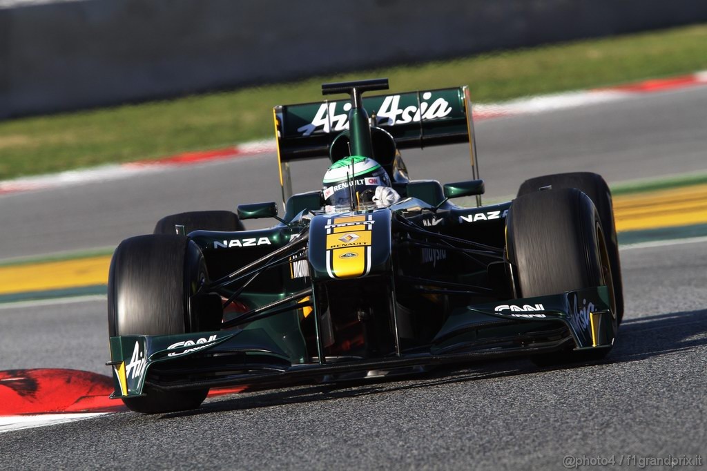 Barcelona Test Febbraio 2011, 19.02.2011- Heikki Kovalainen (FIN), Team Lotus, TL11 