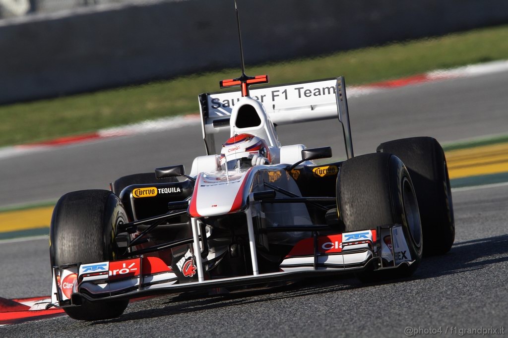 Barcelona Test Febbraio 2011, 19.02.2011- Kamui Kobayashi (JAP), Sauber F1 Team C30 