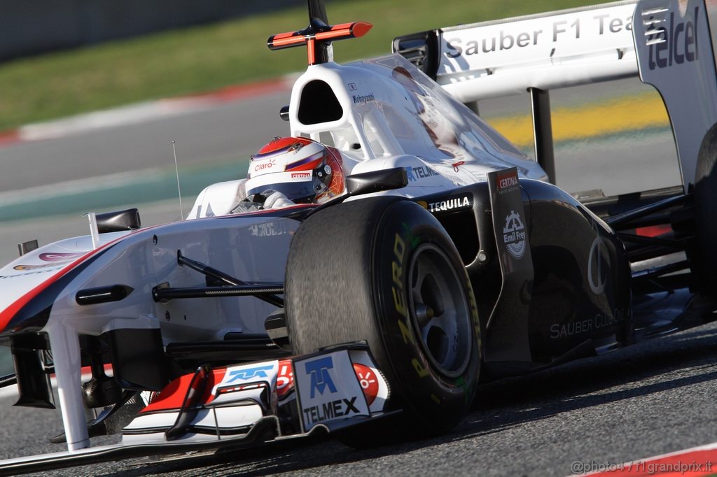 Barcelona Test Febbraio 2011, 19.02.2011- Kamui Kobayashi (JAP), Sauber F1 Team C30 