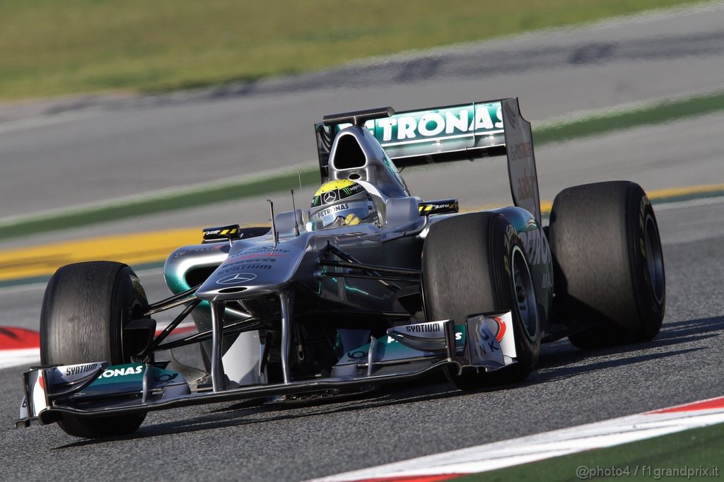 Barcelona Test Febbraio 2011, 19.02.2011- Nico Rosberg (GER), Mercedes GP Petronas F1 Team, MGP W02 