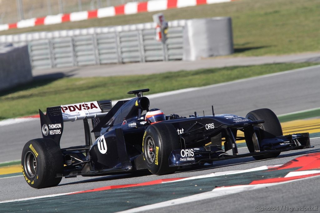 Barcelona Test Febbraio 2011, 19.02.2011- Rubens Barrichello (BRA), Williams FW33 