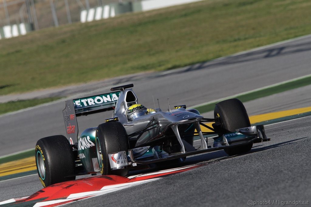 Barcelona Test Febbraio 2011, 19.02.2011- Nico Rosberg (GER), Mercedes GP Petronas F1 Team, MGP W02 