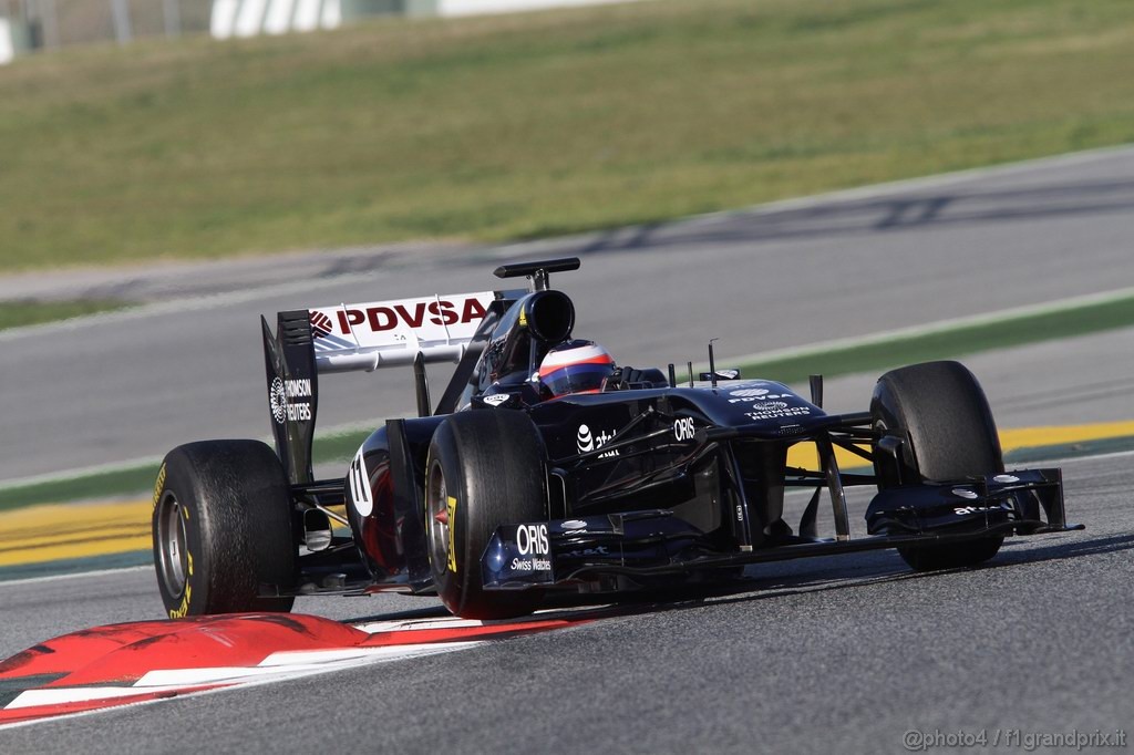 Barcelona Test Febbraio 2011, 19.02.2011- Rubens Barrichello (BRA), Williams FW33 