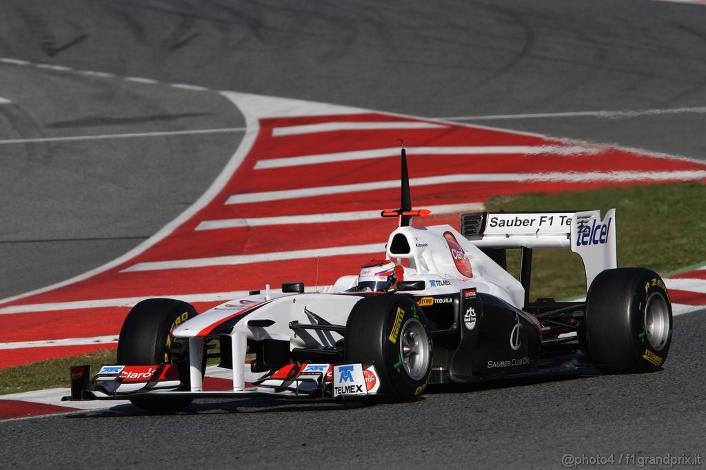 Barcelona Test Febbraio 2011, 19.02.2011- Kamui Kobayashi (JAP), Sauber F1 Team C30 