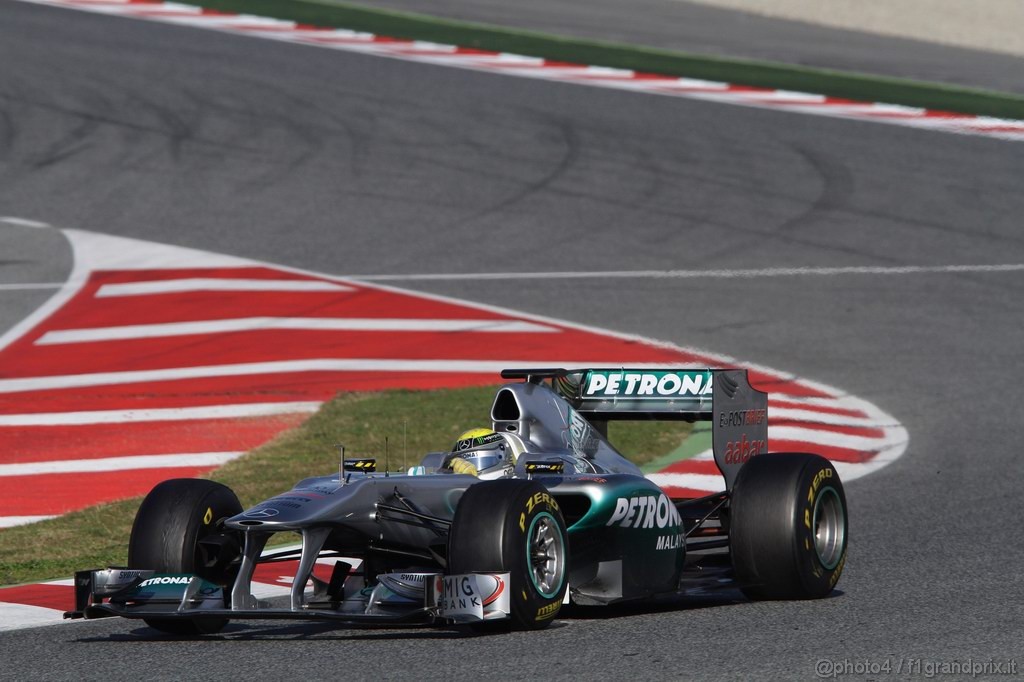 Barcelona Test Febbraio 2011, 19.02.2011- Nico Rosberg (GER), Mercedes GP Petronas F1 Team, MGP W02 