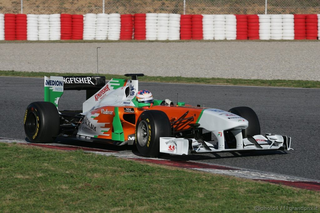 Barcelona Test Febbraio 2011, 19.02.2011- Paul di Resta (GBR) Force India VJM04 