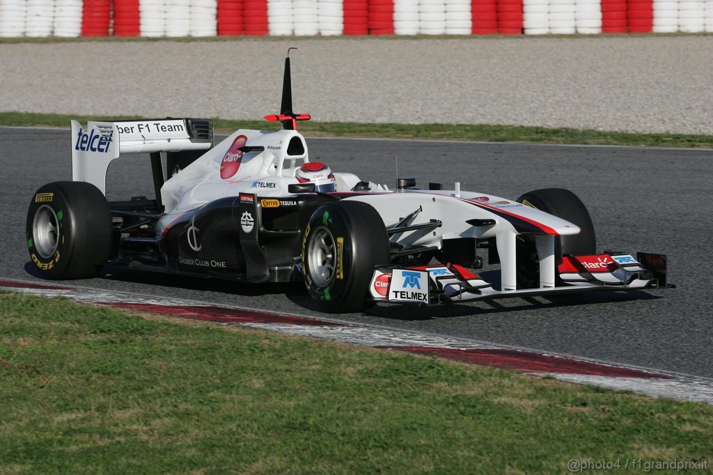 Barcelona Test Febbraio 2011, 19.02.2011- Kamui Kobayashi (JAP), Sauber F1 Team C30 