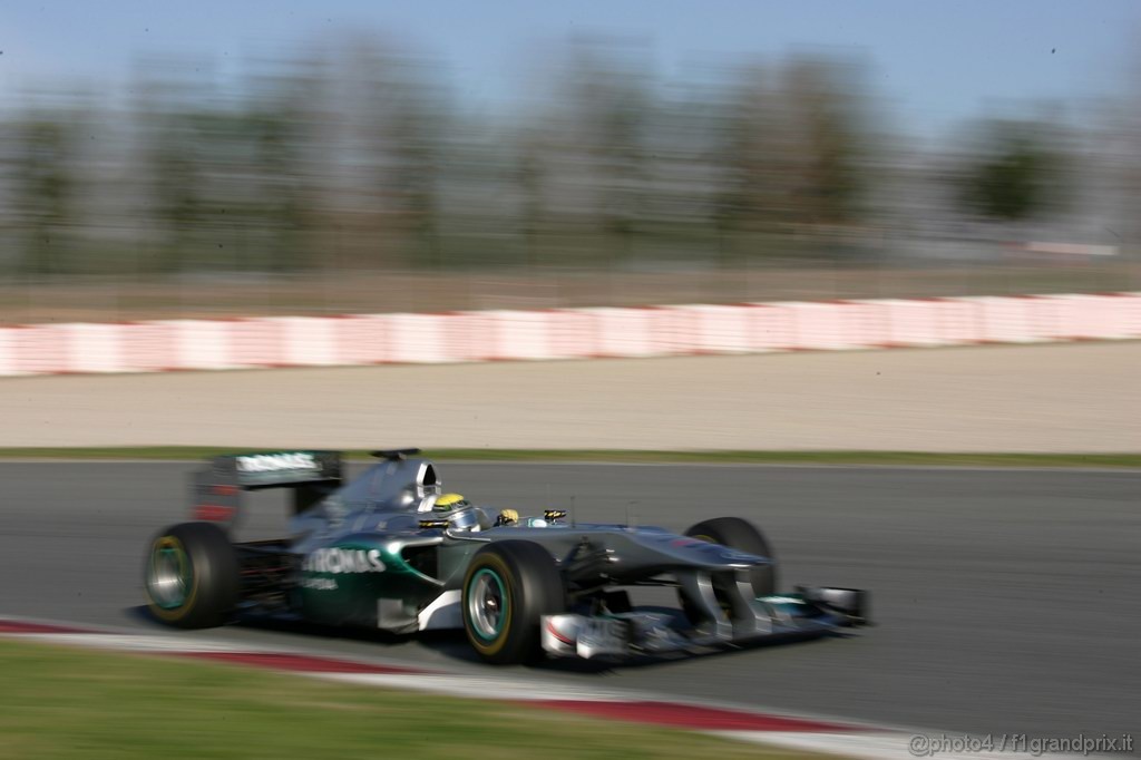 Barcelona Test Febbraio 2011, 19.02.2011- Nico Rosberg (GER), Mercedes GP Petronas F1 Team, MGP W02 