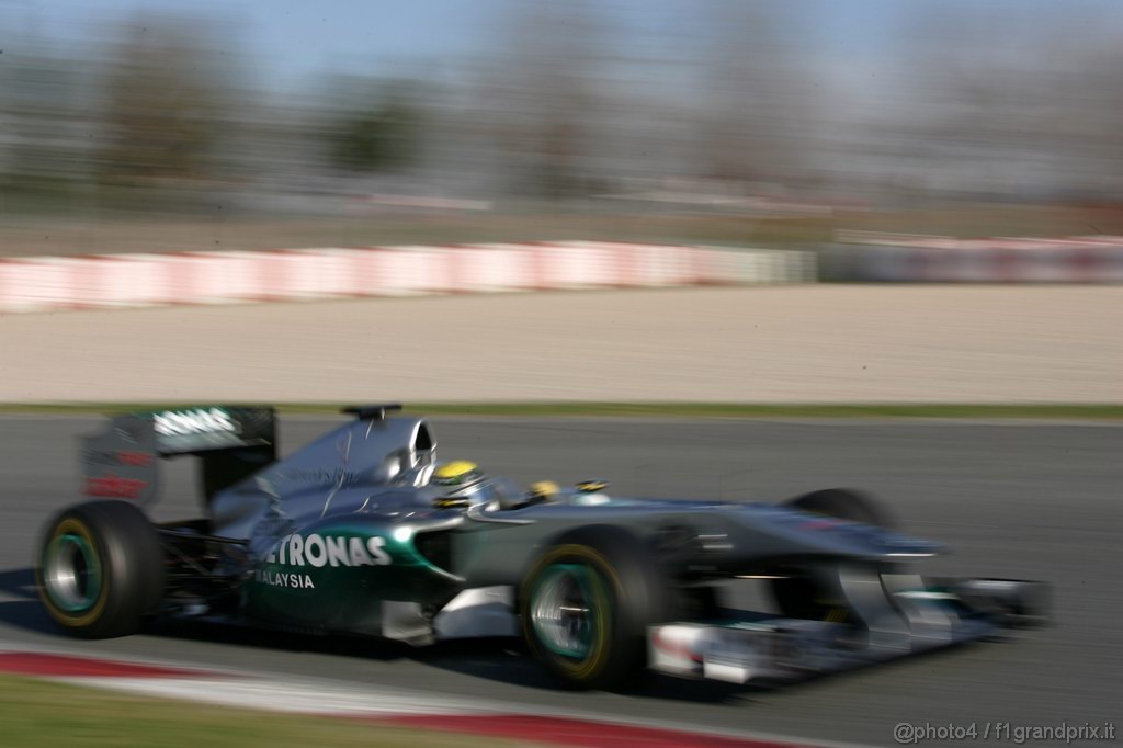 Barcelona Test Febbraio 2011, 19.02.2011- Nico Rosberg (GER), Mercedes GP Petronas F1 Team, MGP W02 