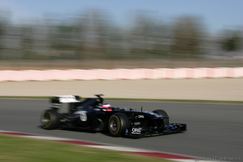 Barcelona Test Febbraio 2011, 19.02.2011- Rubens Barrichello (BRA), Williams FW33 