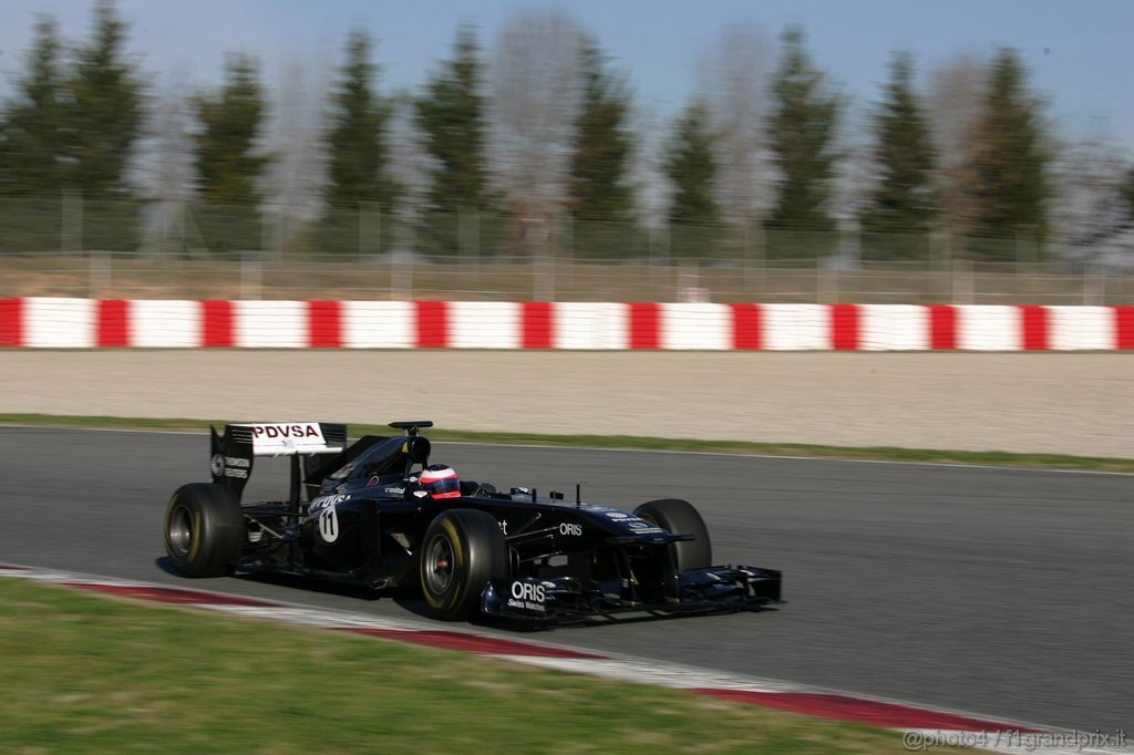 Barcelona Test Febbraio 2011, 19.02.2011- Rubens Barrichello (BRA), Williams FW33 