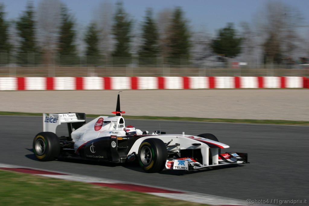 Barcelona Test Febbraio 2011, 19.02.2011- Kamui Kobayashi (JAP), Sauber F1 Team C30 