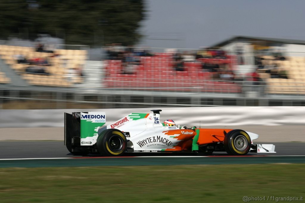 Barcelona Test Febbraio 2011, 19.02.2011- Paul di Resta (GBR) Force India VJM04 