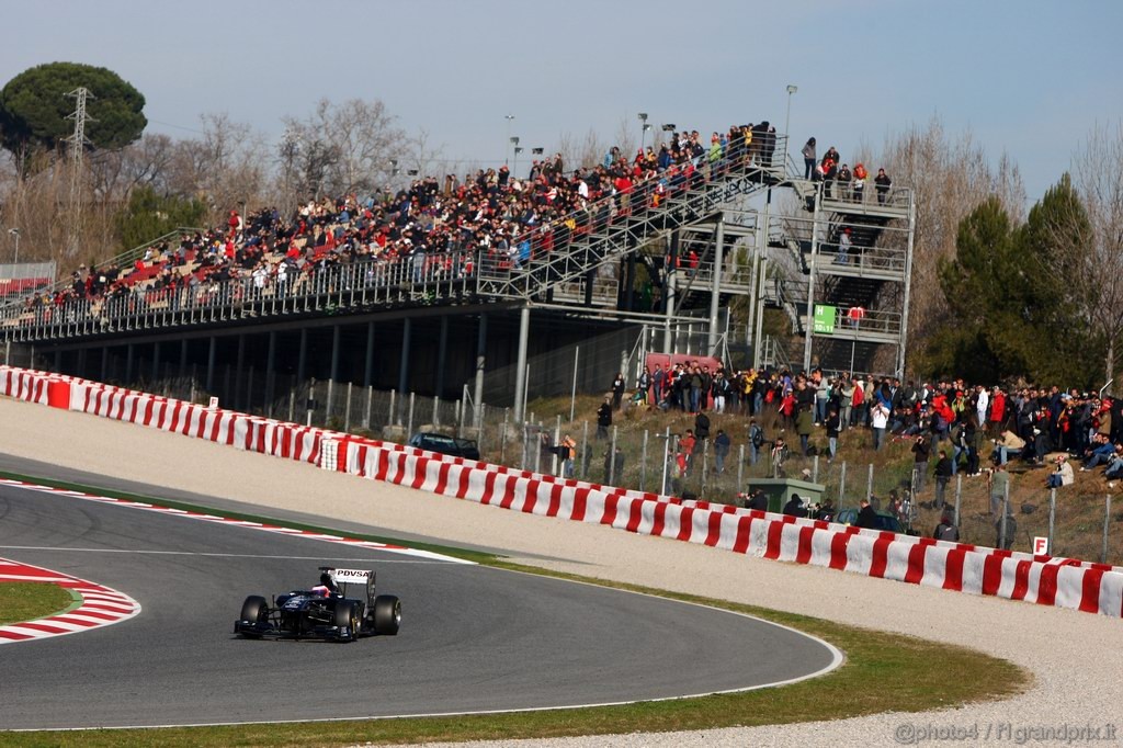 Barcelona Test Febbraio 2011, 19.02.2011- Rubens Barrichello (BRA), Williams FW33 