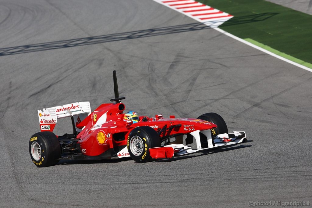 Barcelona Test Febbraio 2011, 19.02.2011- Fernando Alonso (ESP), Ferrari, F-150 Italia 