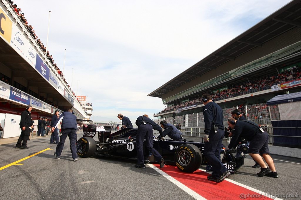 Barcelona Test Febbraio 2011, 19.02.2011- Rubens Barrichello (BRA), Williams FW33 