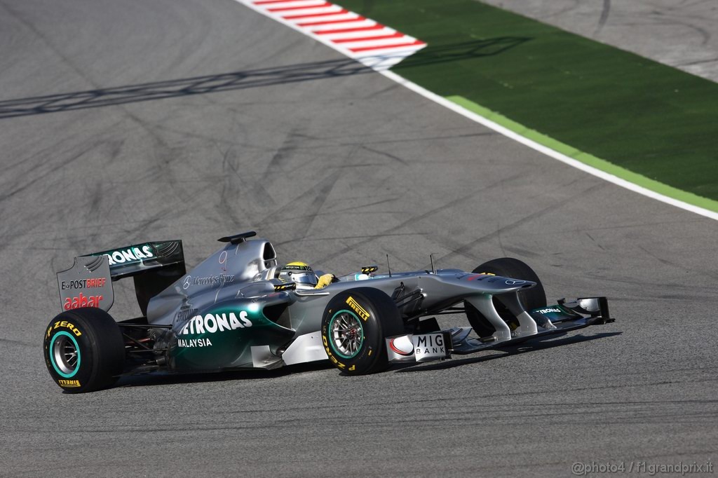 Barcelona Test Febbraio 2011, 19.02.2011- Nico Rosberg (GER), Mercedes GP Petronas F1 Team, MGP W02 