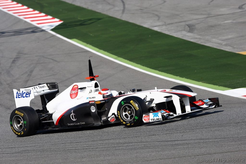 Barcelona Test Febbraio 2011, 19.02.2011- Kamui Kobayashi (JAP), Sauber F1 Team C30 