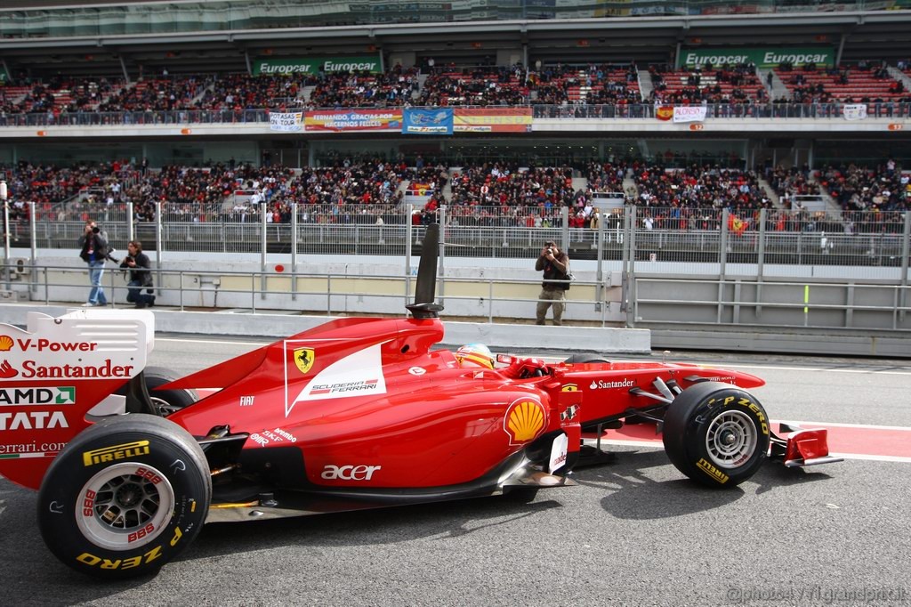 Barcelona Test Febbraio 2011, 19.02.2011- Fernando Alonso (ESP), Ferrari, F-150 Italia 