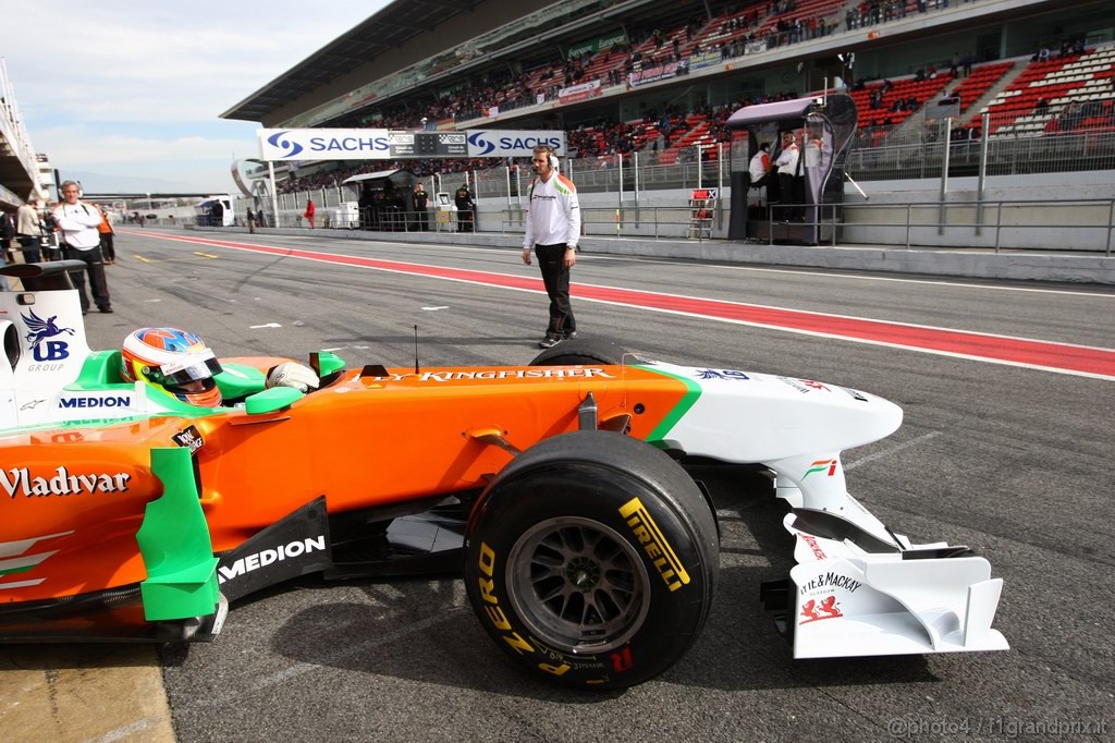 Barcelona Test Febbraio 2011, 19.02.2011- Paul di Resta (GBR) Force India VJM04 