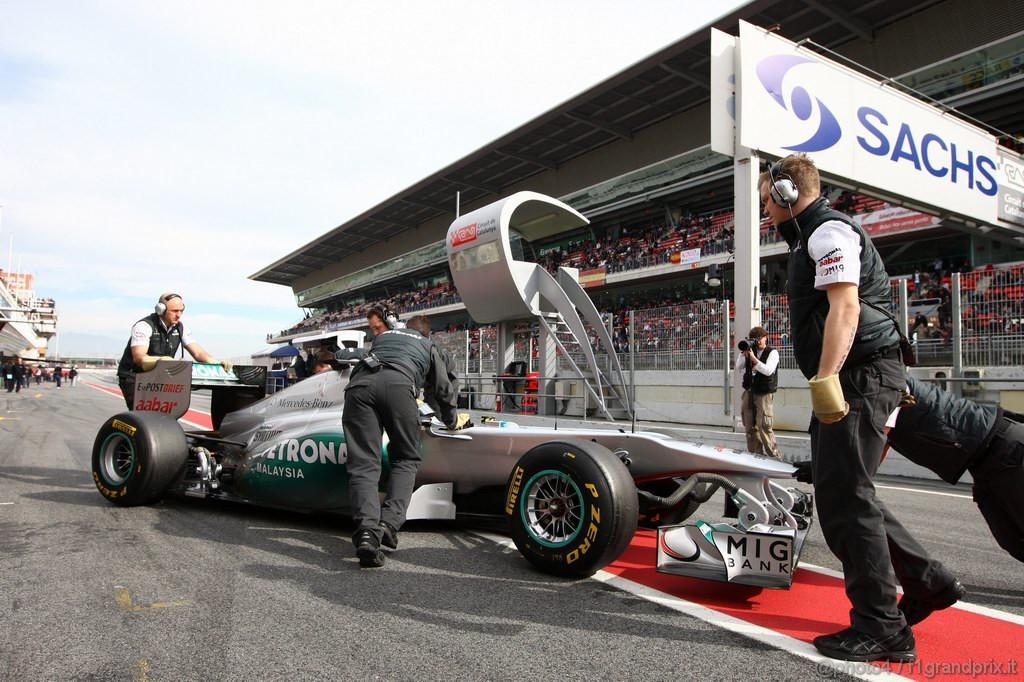 Barcelona Test Febbraio 2011, 19.02.2011- Nico Rosberg (GER), Mercedes GP Petronas F1 Team, MGP W02 