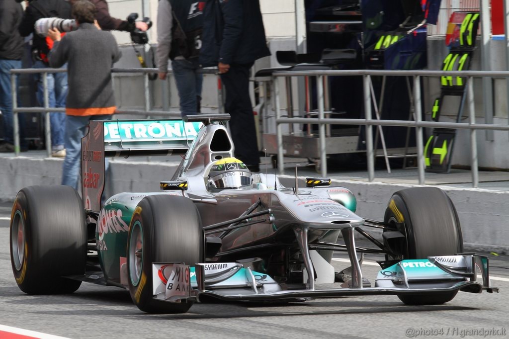 Barcelona Test Febbraio 2011, 19.02.2011- Nico Rosberg (GER), Mercedes GP Petronas F1 Team, MGP W02 