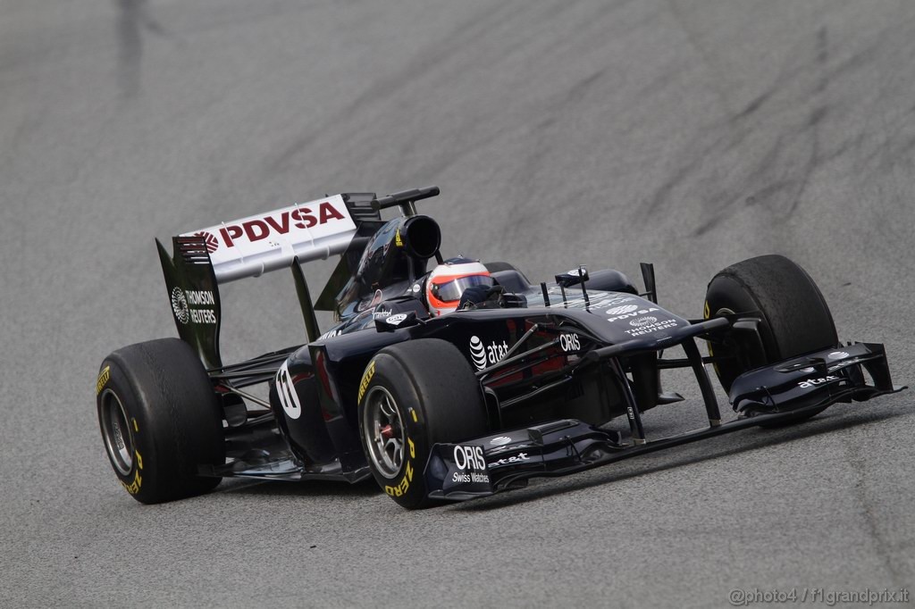 Barcelona Test Febbraio 2011, 19.02.2011- Rubens Barrichello (BRA), Williams FW33 