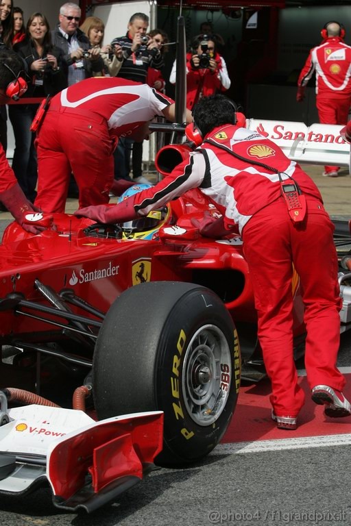 Barcelona Test Febbraio 2011, 19.02.2011- Fernando Alonso (ESP), Ferrari, F-150 Italia 