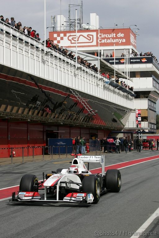 Barcelona Test Febbraio 2011, 19.02.2011- Kamui Kobayashi (JAP), Sauber F1 Team C30 