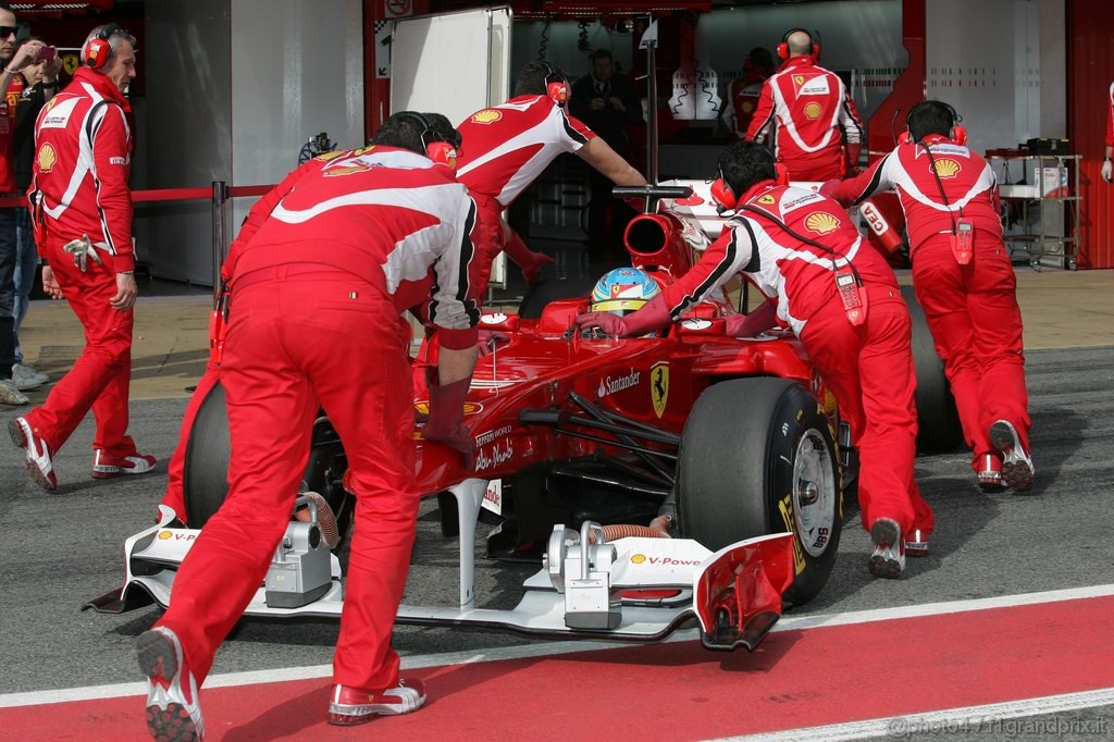 Barcelona Test Febbraio 2011, 19.02.2011- Fernando Alonso (ESP), Ferrari, F-150 Italia 