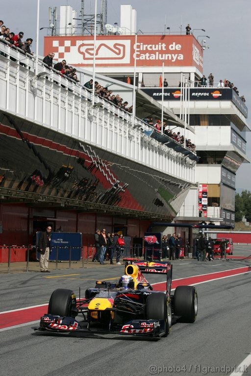 Barcelona Test Febbraio 2011, 19.02.2011- Sebastian Vettel (GER), Red Bull Racing, RB7 