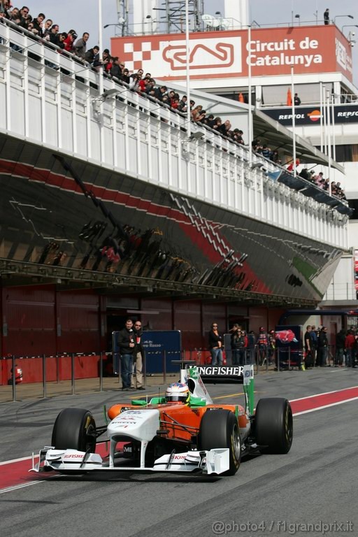 Barcelona Test Febbraio 2011, 19.02.2011- Paul di Resta (GBR) Force India VJM04 