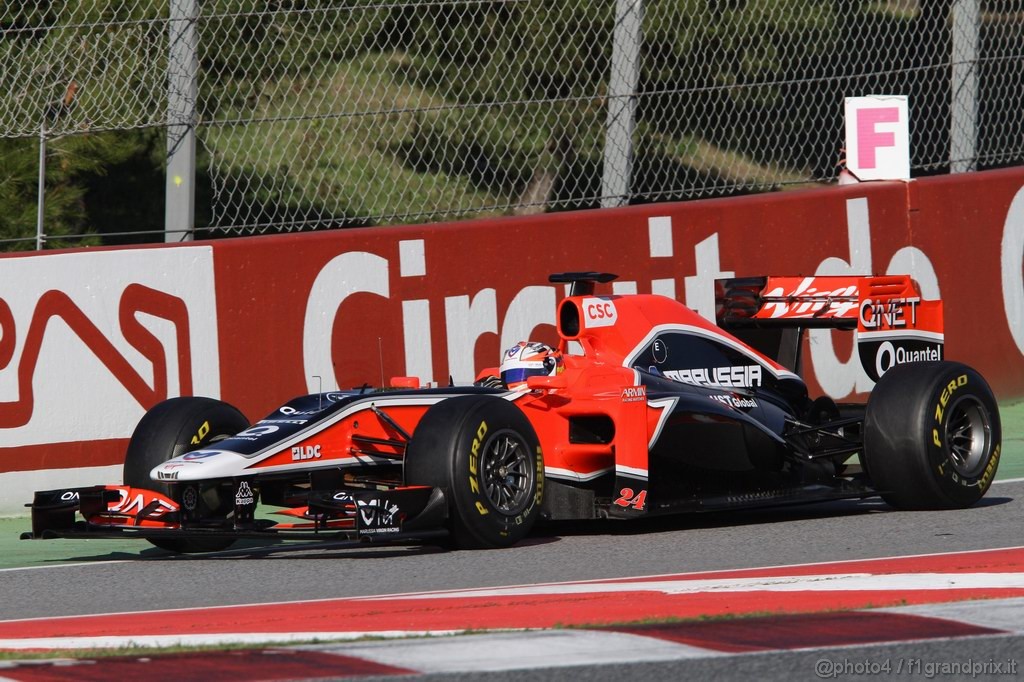 Barcelona Test Febbraio 2011, 19.02.2011- Timo Glock (GER), Marussia Virgin Racing VR-02 