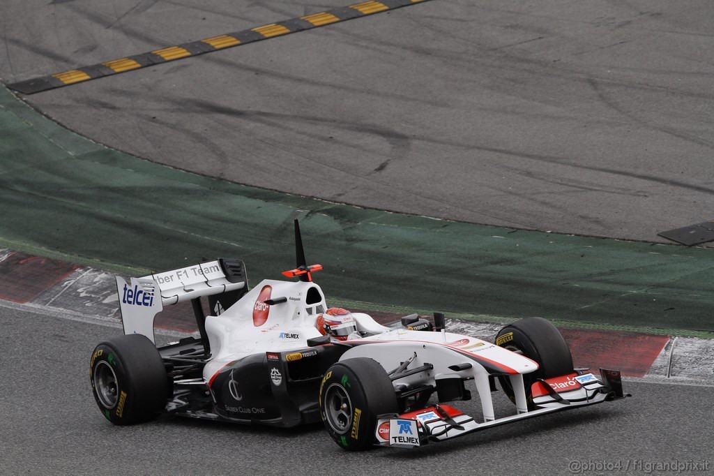 Barcelona Test Febbraio 2011, 19.02.2011- Kamui Kobayashi (JAP), Sauber F1 Team C30 