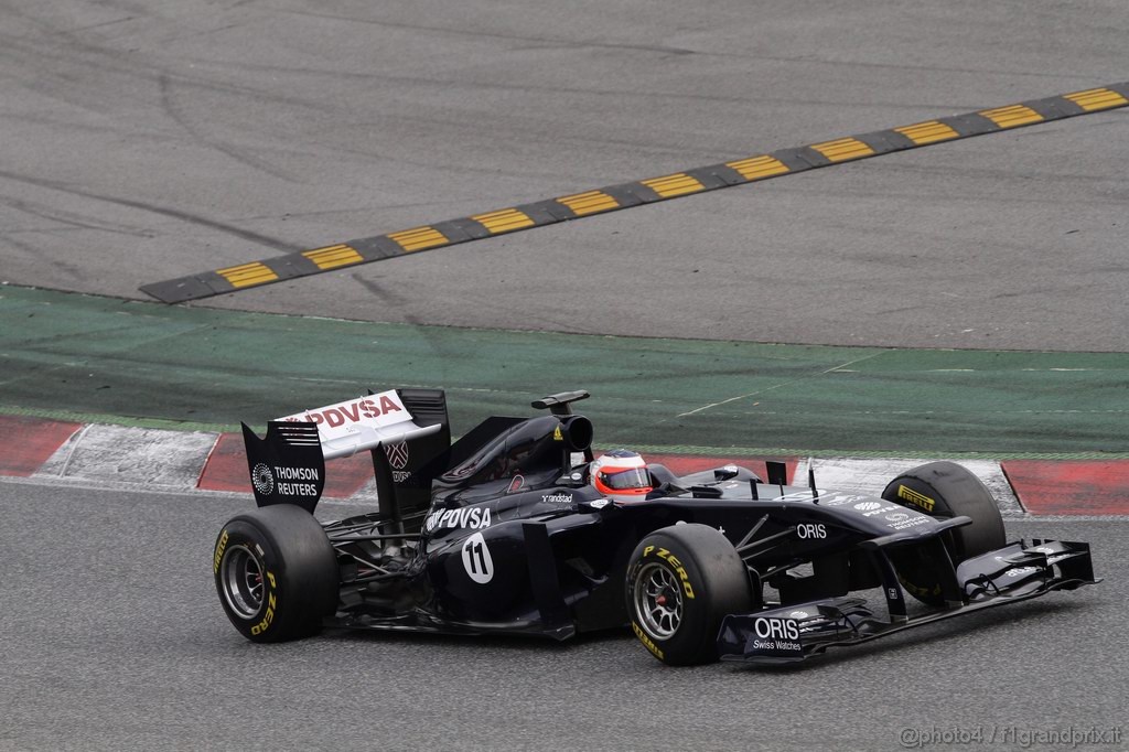 Barcelona Test Febbraio 2011, 19.02.2011- Rubens Barrichello (BRA), Williams FW33 