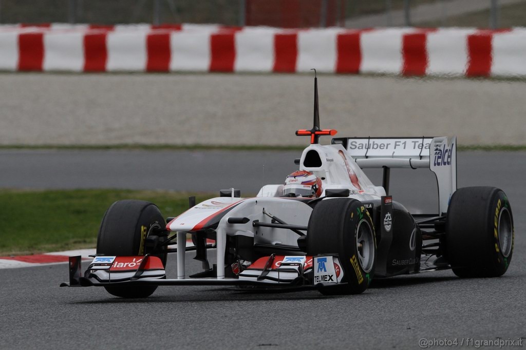 Barcelona Test Febbraio 2011, 19.02.2011- Kamui Kobayashi (JAP), Sauber F1 Team C30 