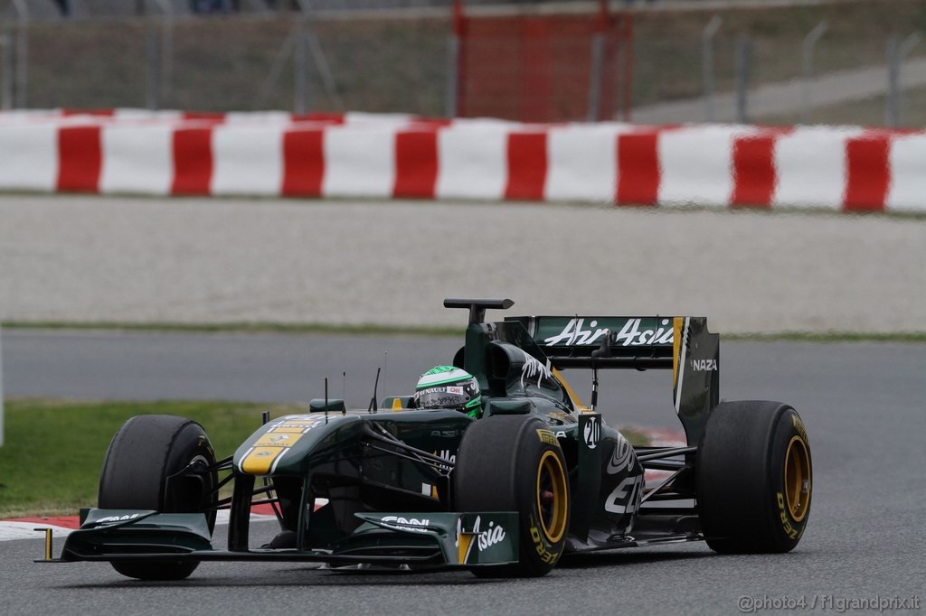 Barcelona Test Febbraio 2011, 19.02.2011- Heikki Kovalainen (FIN), Team Lotus, TL11 