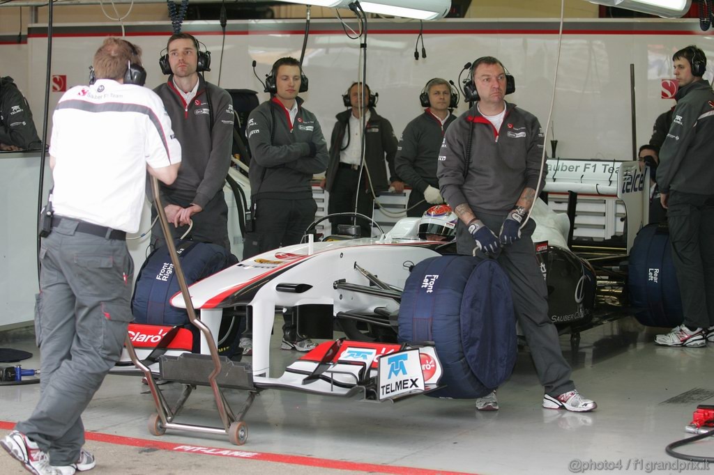 Barcelona Test Febbraio 2011, 19.02.2011- Kamui Kobayashi (JAP), Sauber F1 Team C30 