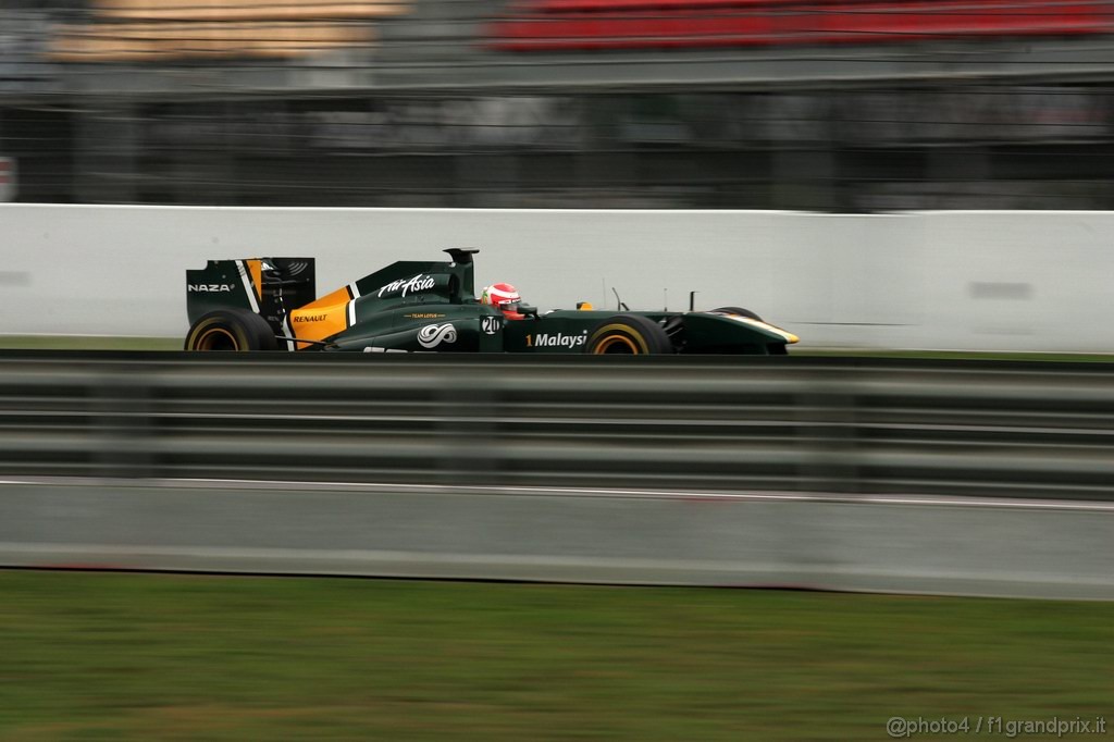 Barcelona Test Febbraio 2011, 20.02.2011- Jarno Trulli (ITA), Team Lotus, TL11 