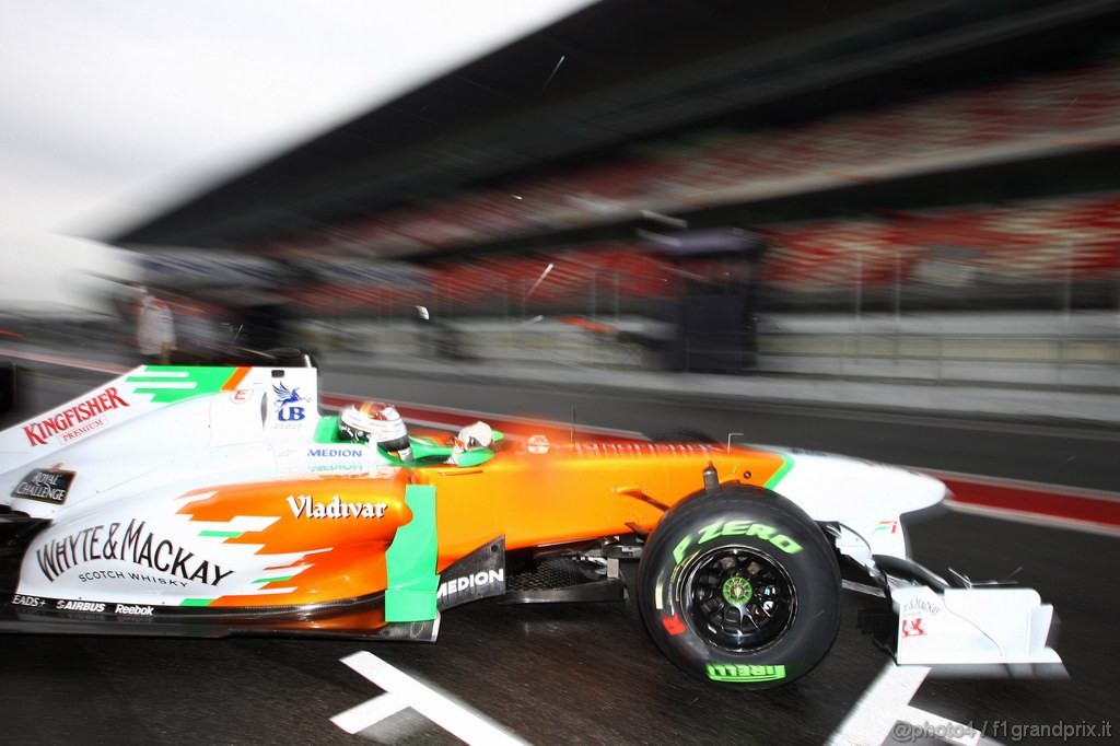 Barcelona Test Febbraio 2011, 20.02.2011- Adrian Sutil (GER), Force India F1 Team, VJM04 