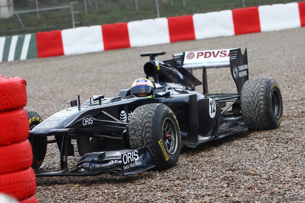 Barcelona Test Febbraio 2011, 20.02.2011- Pastor Maldonado (VEN), Williams FW33 stopped in the track