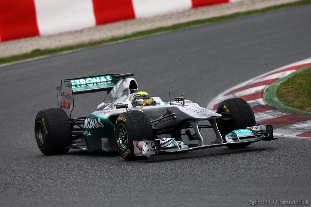 Barcelona Test Febbraio 2011, 20.02.2011- Nico Rosberg (GER), Mercedes GP Petronas F1 Team, MGP W02 