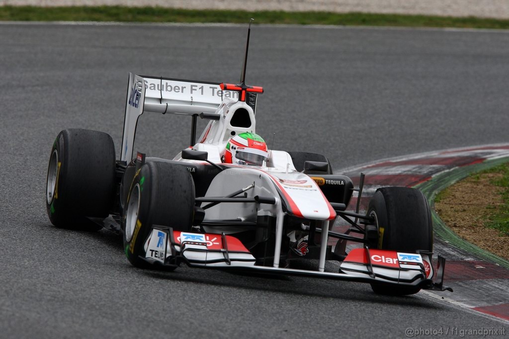 Barcelona Test Febbraio 2011, 20.02.2011- Sergio Pérez (MEX), Sauber F1 Team C30 