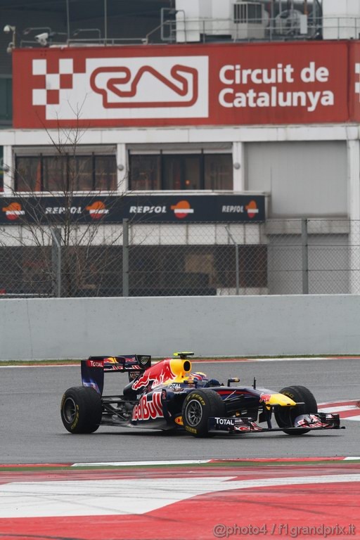 Barcelona Test Febbraio 2011, 20.02.2011- Mark Webber (AUS), Red Bull Racing, RB7 